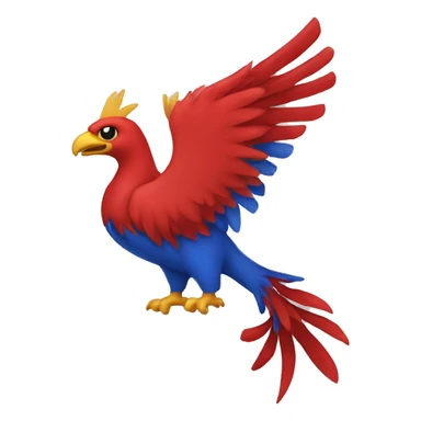 Red Phoenix blue  flag sticker