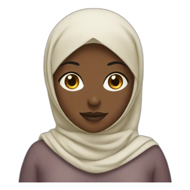 Saudi black woman with hijabs sticker