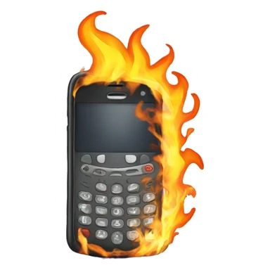 phone on fire sticker