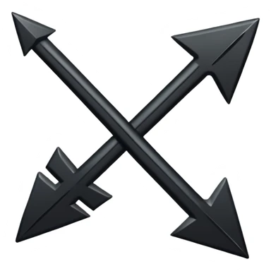 black arrow pointing right, iOS emoji style, flat, clean, minimal, transparent background sticker