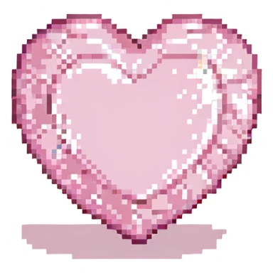sparkling pink heart sticker