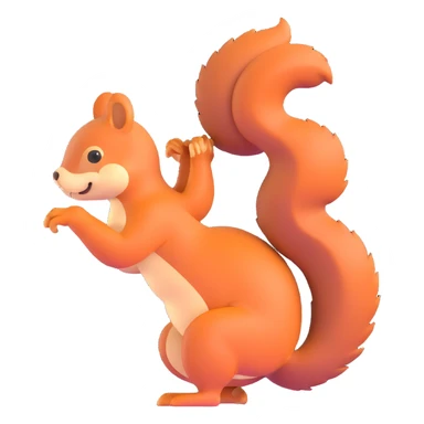 squirrel twerking view from back sticker