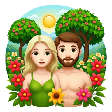 Adam and Eve sticker