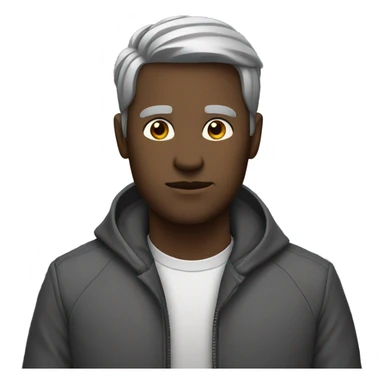 greyscale serious with jacket race sticker