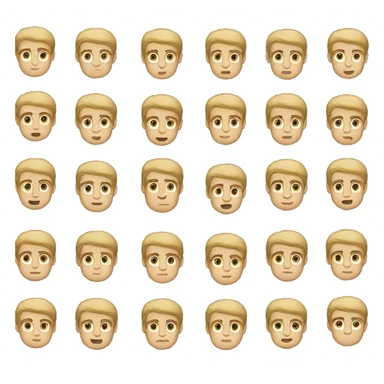 blond hair, male, brown eyes, hey sticker
