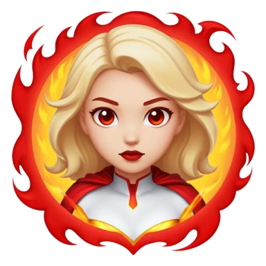 magic girl with red powers sticker