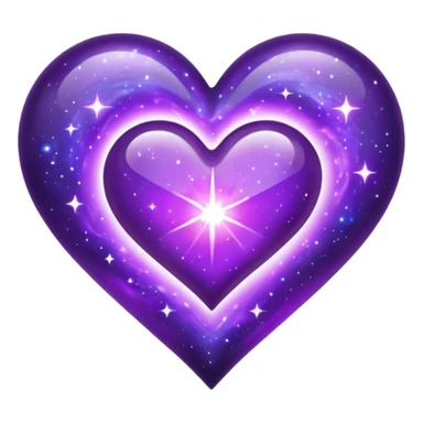 purple galaxy heart transparent sticker