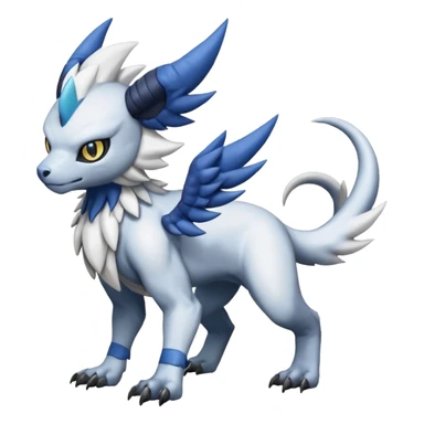 Garurumon-Trico-Amaura-Absol-fusion-creature (full body sticker