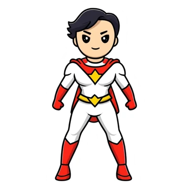 female superhero character sticker