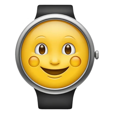 Yellow circle Emoji checking watch  sticker
