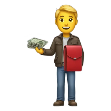 Canada flag man with wallet sticker