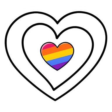 lesbian pride flag heart sticker
