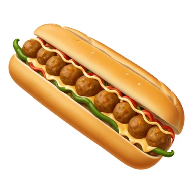 meatball sub with green peppers sticker