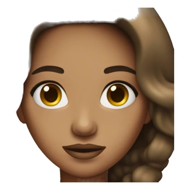 Girl pop singer with brown hair and eyes  sticker