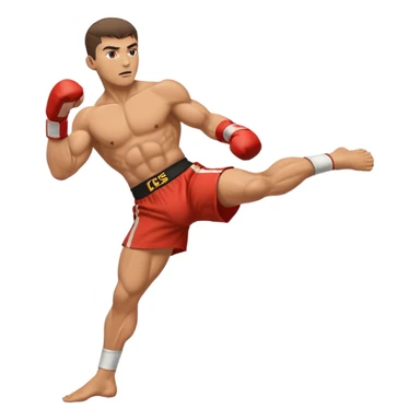 kickboxer kicking sticker