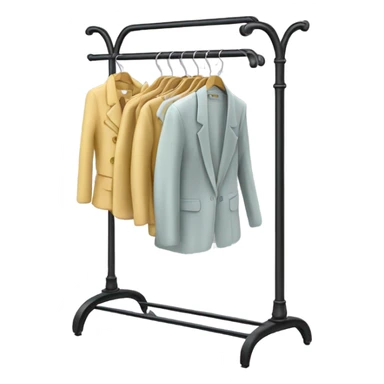 Clothing rack feminine modern sticker