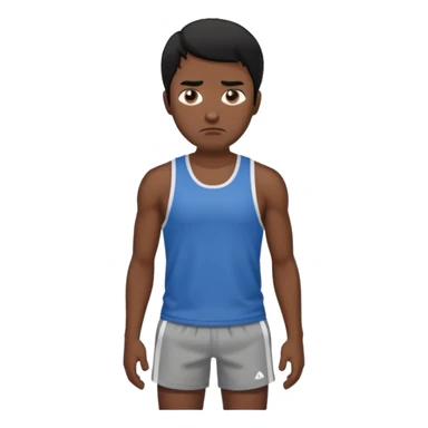 mach mir einen fitness typen der männlichist  mit schwarzen haaren der unglücklich ist sticker