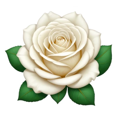 white rose, without green leaves, just flower sticker