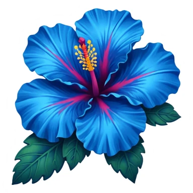 blue hibiscu sticker