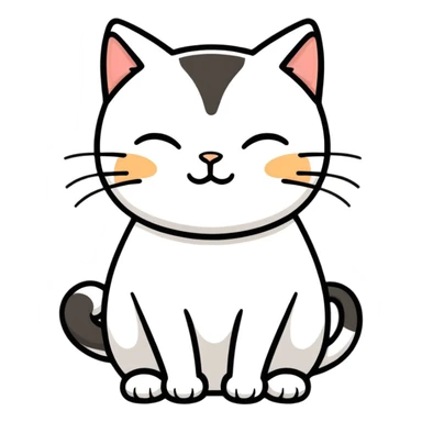 A tired cat sticker