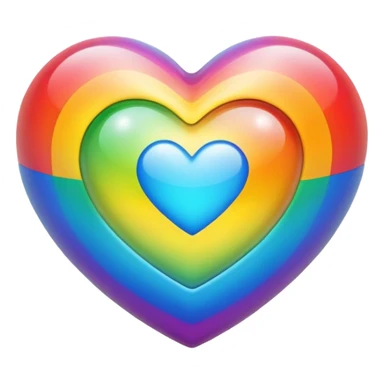 hati pelangi sticker