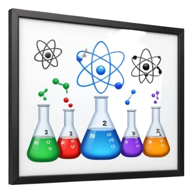 science lab  formula on board sticker