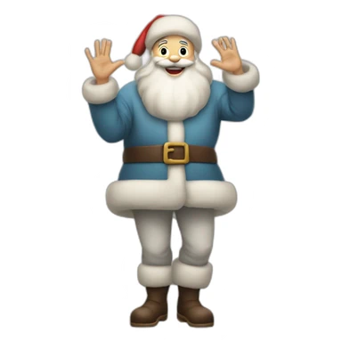 Full height Actively gesturing with hands pale skin Santa Claus sticker