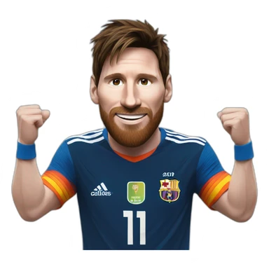 Messi gagnant la coupe du monde sticker