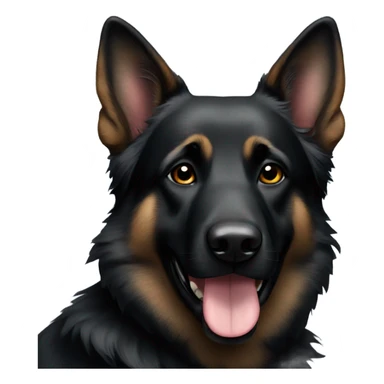 Mostly black German shepard sticker