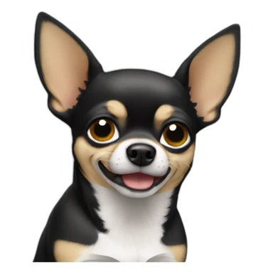 chihuahua NEGRO gritando sticker