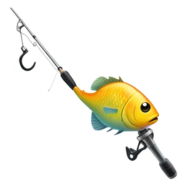 fishing pole sticker