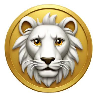 indian rupee gold coin with lion  sticker