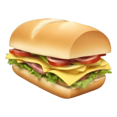 Sub sandwich with a face  sticker