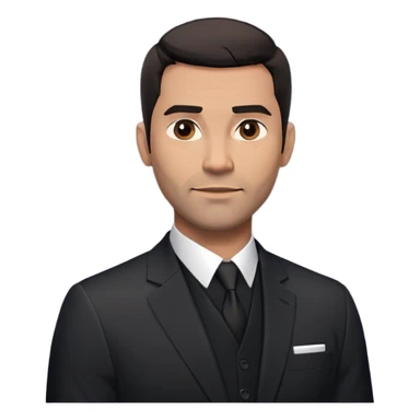 Good-looking robust man in his mid-40s with light brown skin tone, short black hair with evident fade cut, 5 o'clock shadow/scruff instead of beard, strong square face, approachable TV host expression, black blazer left open showing white buttoned shirt with open collar, no tie sticker