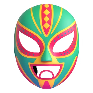 luchador ski mask, colorful mexican wrestling mask sticker