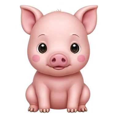full body of baby pig sticker
