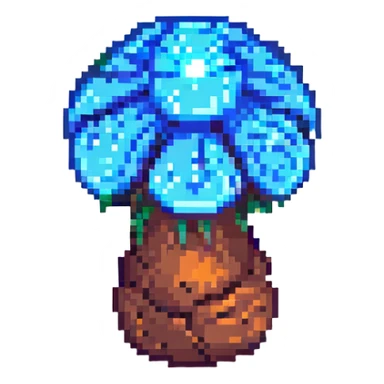glowing mushroom with blue glow sticker