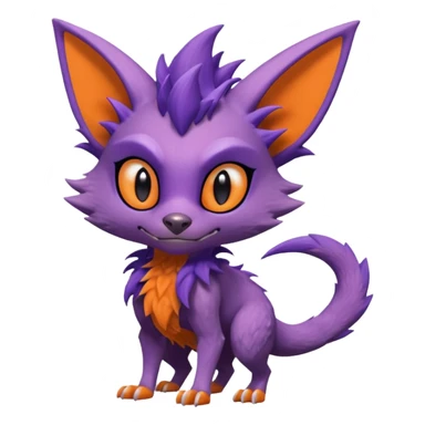 Spyro-Sergal-Lykoi-Pokémon-Fakémon-creature-hybrid sticker
