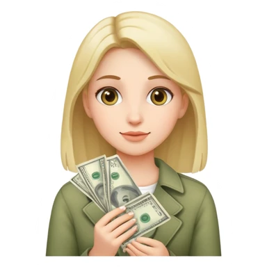 girl with money  sticker