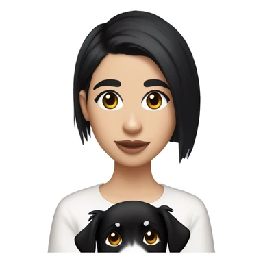 Dua lipa holding a short haired border collie sticker