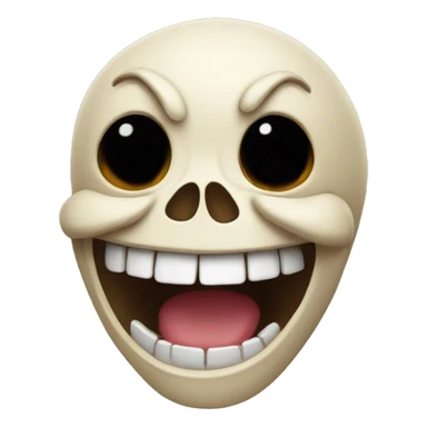 a skull laughing crazy sticker
