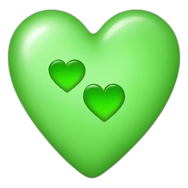 Two-Green-heart sticker