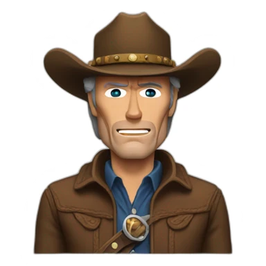 Clint Eastwood cowboy sticker
