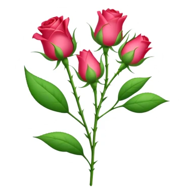 A small bunch of rosebuds, partially closed, symbolizing new beginnings, love, or growth sticker