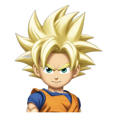 emoji of goku ssj blue sticker