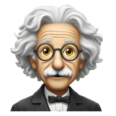 albert einstein star form glasses sticker