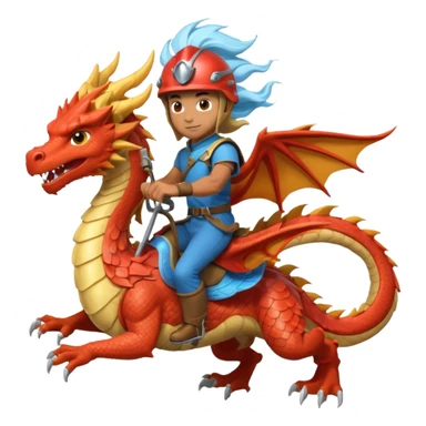 man riding air elemental dragon sticker