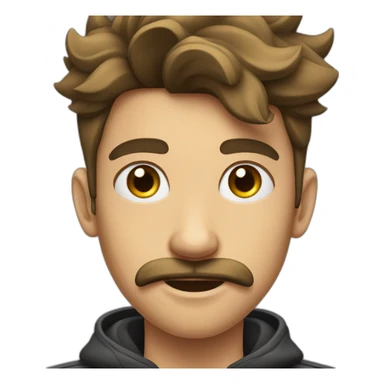 teenager-bolt-with-big-moustache-and-earings sticker