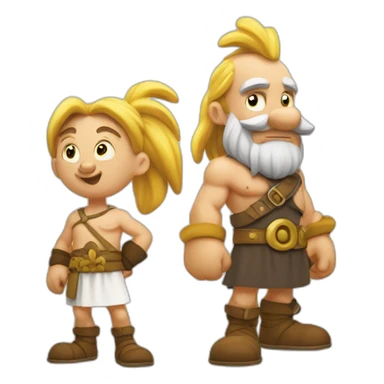 asterix and oburix sticker