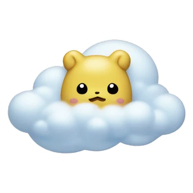pompompurin on a cloud sticker